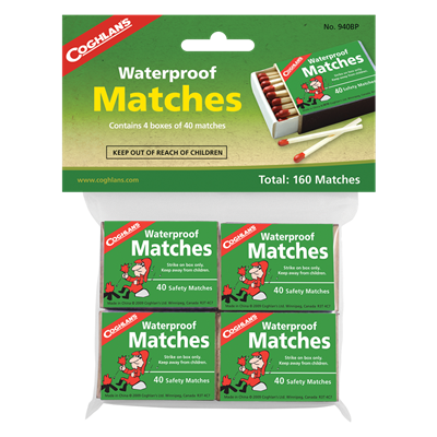 Coghlans Waterproof Matches - 4 Pack - Sportinglife Turangi 